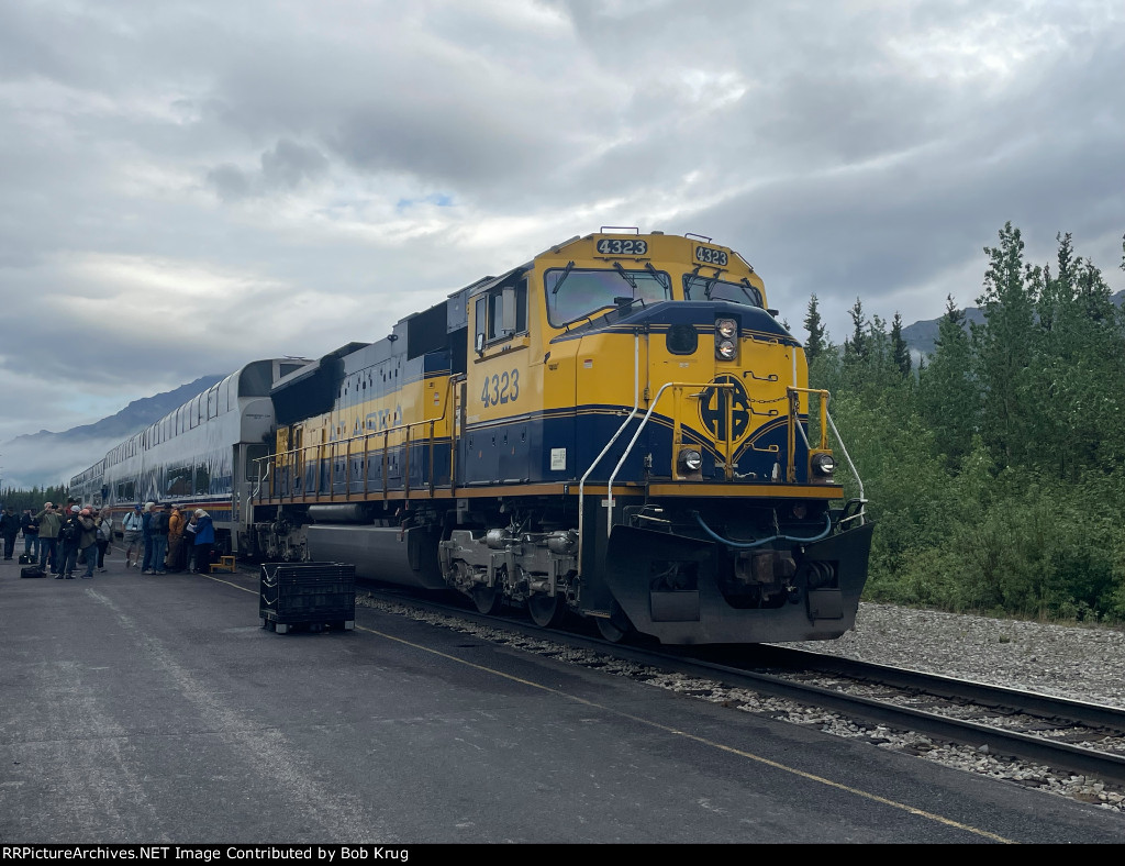 The Denali Explorer train at Denali Park Station